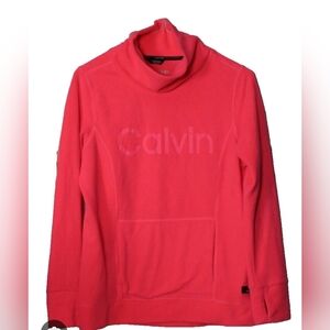 Calvin Klein Performance Fleece Pullover Red Size Medium